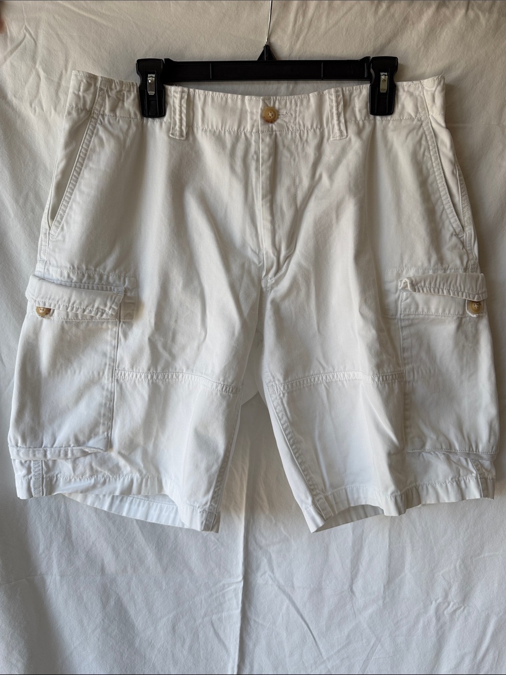 Ralph Lauren Polo Men's White Cargo Shorts - Classic Cotton